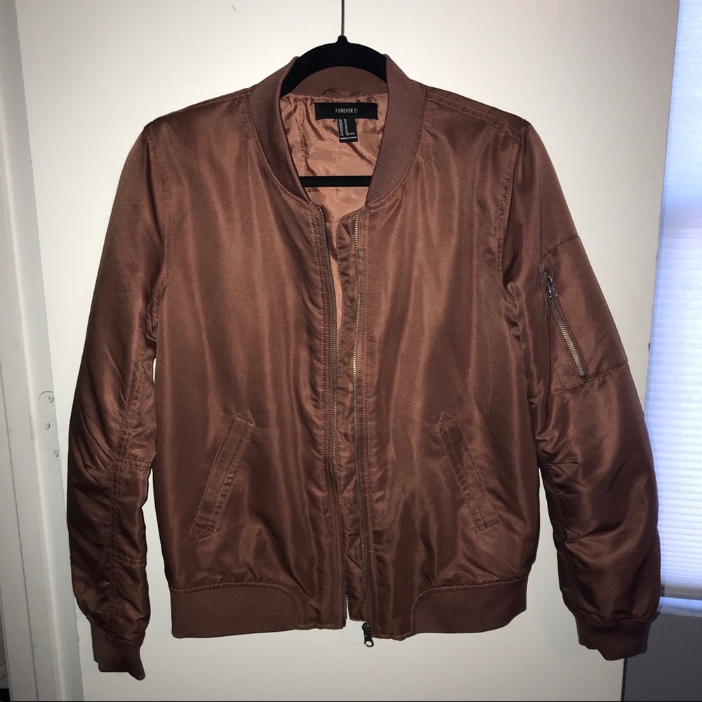 Forever 21 Burnt Orange Bomber Jacket
